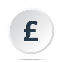 Black Pound icon on white web button
