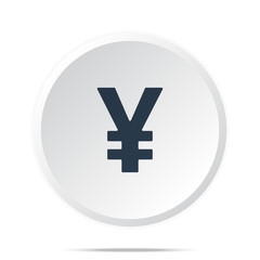 Obraz premium Black Yen icon on white web button