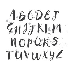 Hand drawn Alphabet in vector. - 110442453