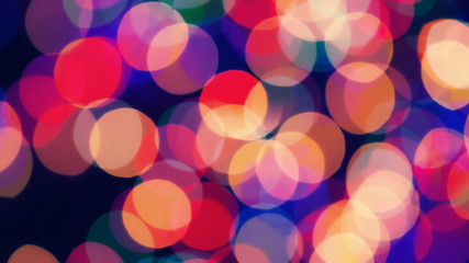 Bright festive colored lights