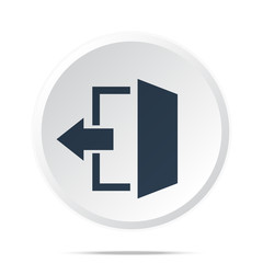 Black Exit icon on white web button