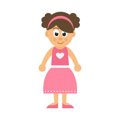 little girl in a pink dress