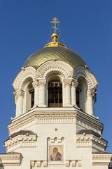 The dome of the Ascension Cathedral  is a Russian Orthodox church in Novocherkassk, Rostov Oblast, Russia. It is a notable example of the Russian Neo-Byzantine architecture