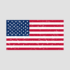 American flag with grunge texture
