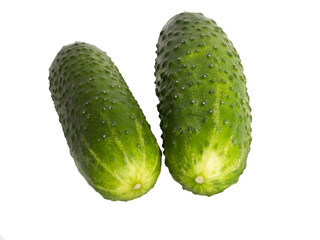 Cucumbers isolated on white background
