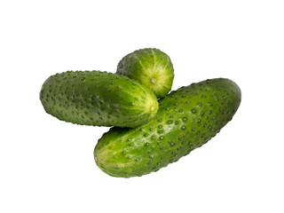 Cucumbers isolated on white background