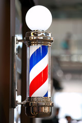 Barber shop vintage pole