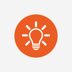 Light lamp sign icon. Idea symbol.