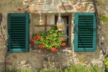 Window in tuscany, Italy