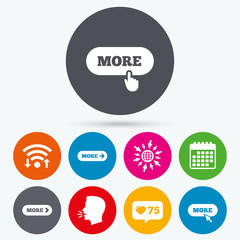 More with cursor pointer icon. Details symbols.