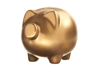 gold piggy bank