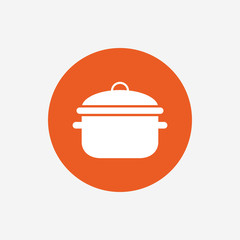 Cooking pan sign icon. Boil or stew food symbol.