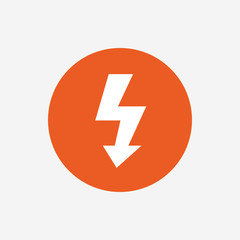 Photo flash sign icon. Lightning symbol.