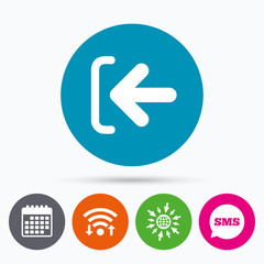 Login sign icon. Sign in symbol. Arrow.