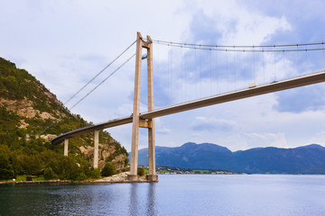 Bridge in fjord Lysefjord - Norway