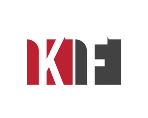 KF red square letter logo for  factory, fashion, firm, foundation, federation