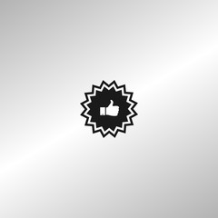 Fototapeta premium Badge with thumbs up Icon