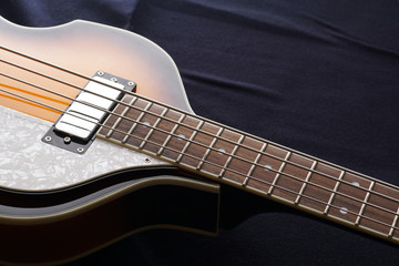 Fototapeta na wymiar Closeup of electric guitar. Detail, selective focus.