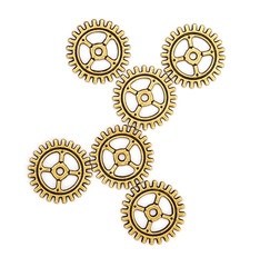 Vintage Mechanical Cogwheel Gears Wheels