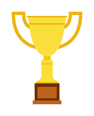 Champion cup vector icon.