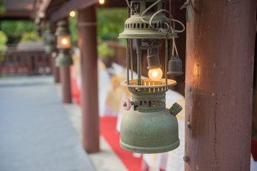 Vintage lamp in thai house