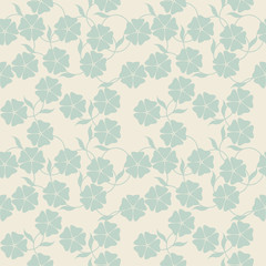 Cute seamless pattern with decorative flowers