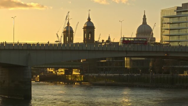 Golden Hour Sunset on the London Bridge