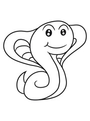 cobra snake sweet cute little comic cartoon