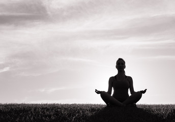 Peaceful yoga and meditation. 