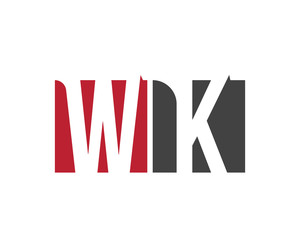 WK red square letter logo for kitchen, karaoke, king, kingdom, knowledge