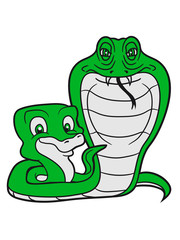 cobra papa mama child boy family cute cute comic cartoon snake fathers day mothers