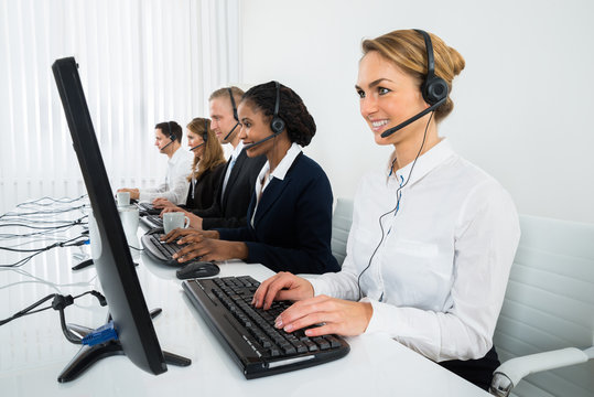 Call Center Operators In Office