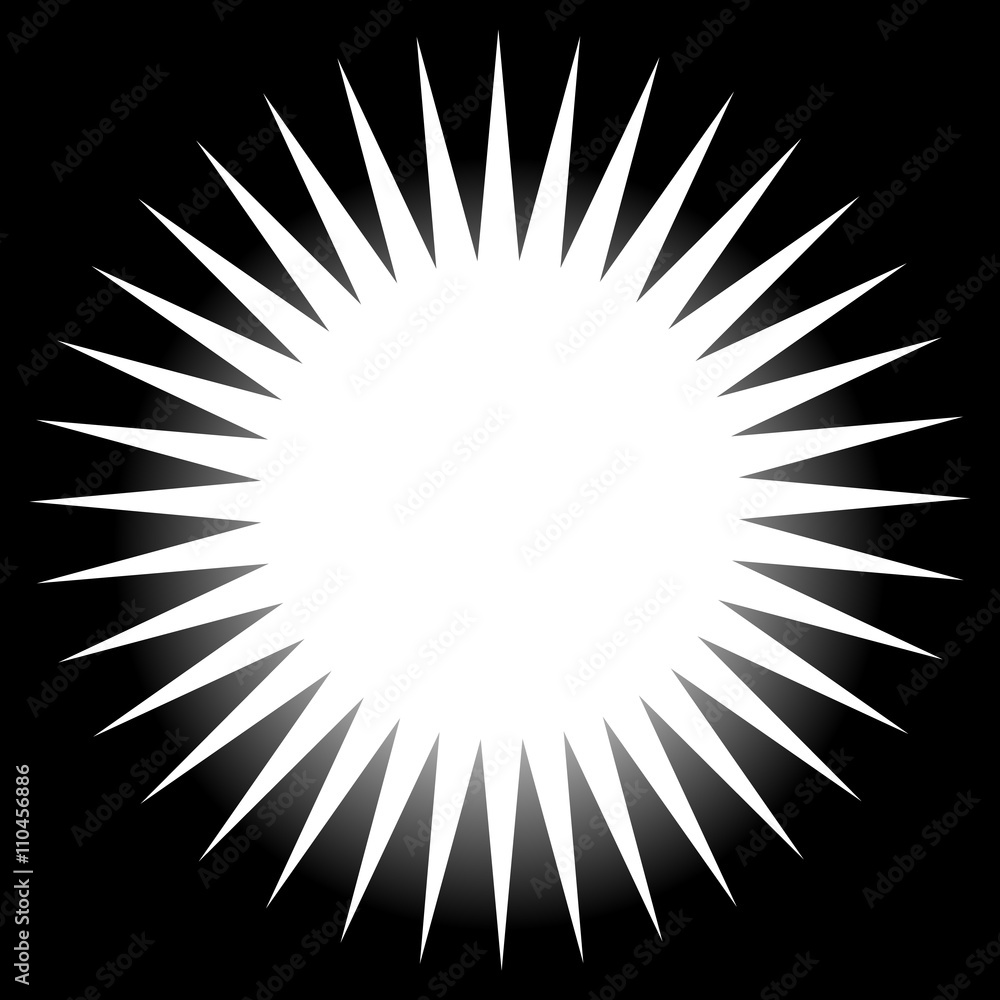 Aufkleber spiky, pointed shape with blank space.