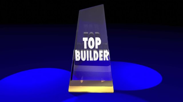 Top Builder Contractor Construction Award Words 3d Animation