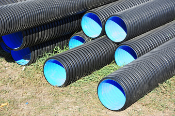 Stacked PVC pipe
