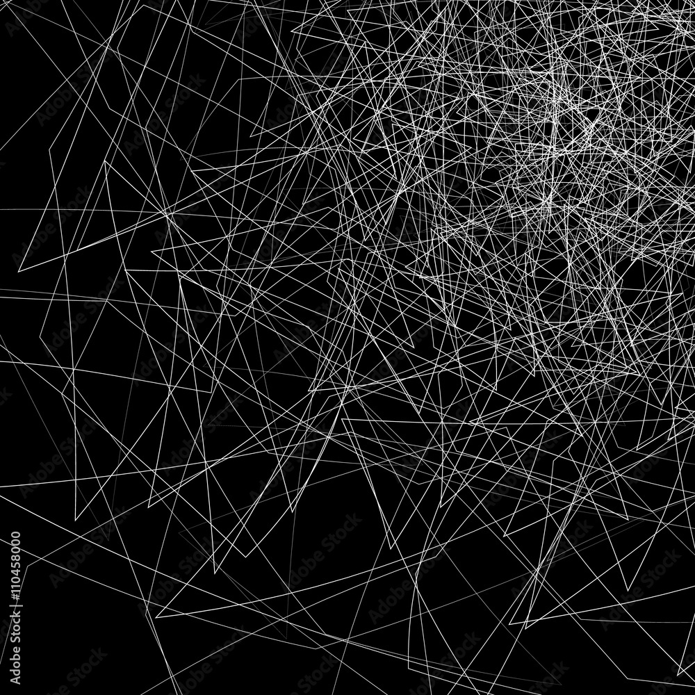 Leinwandbilder Random chaotic lines. Intersecting edgy, angular lines.