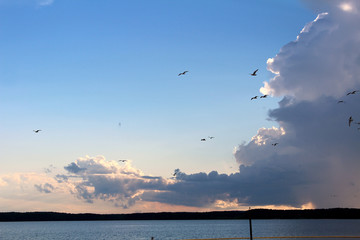 lake after rain storm