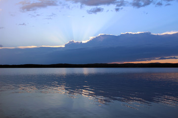 lake view after rain storm