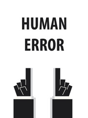 HUMAN ERROR typography vector illustration