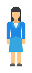 Business woman silhouette vector illustration.