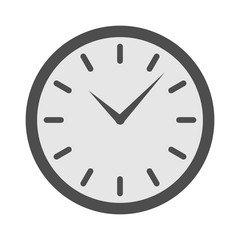 Vector clock watch isolated illustration.