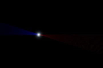 Abstract lens flare light over dark background