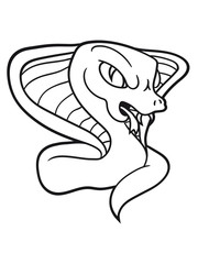 cobra cool evil dangerous rattlesnake poisonous bite comic cartoon