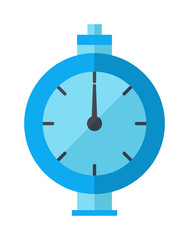 Hanging spring scale vector illustration.