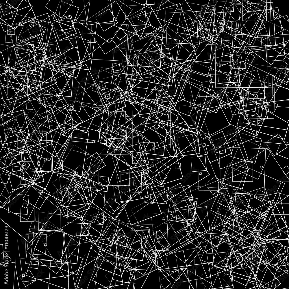Aufkleber dense intersecting lines. abstract geometric, edgy graphic. mono