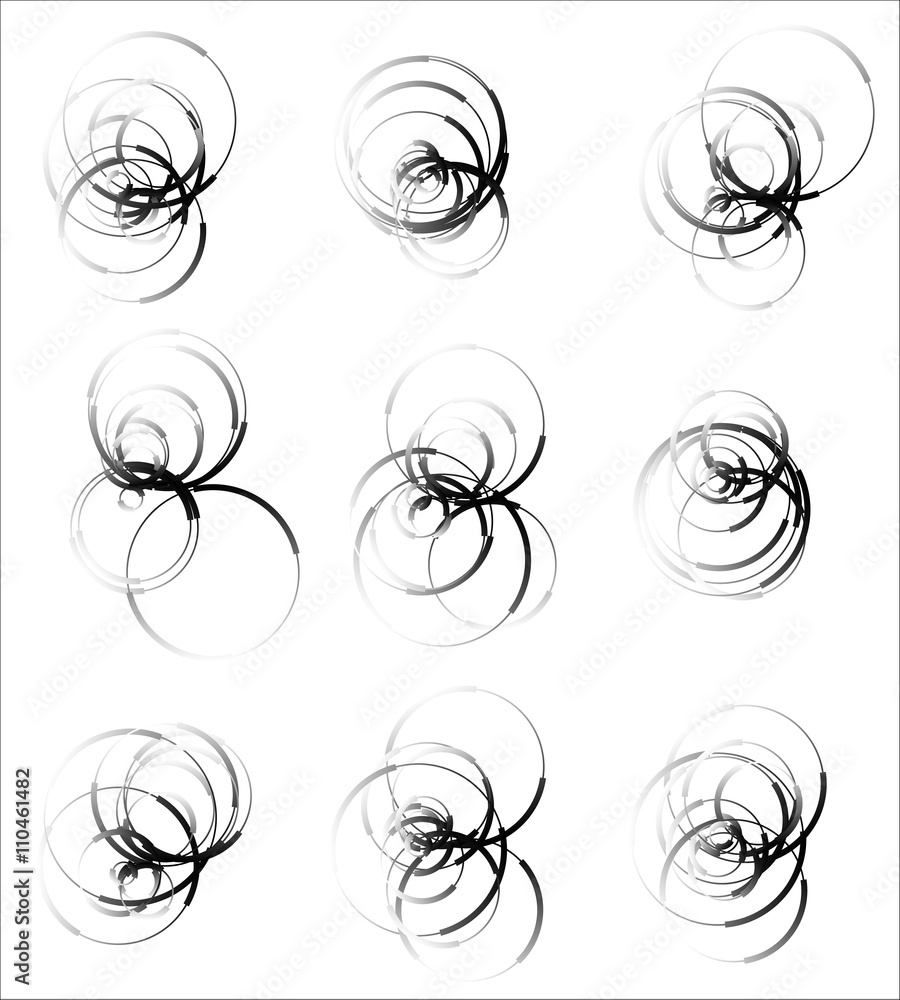 Poster scattered, random circle elements