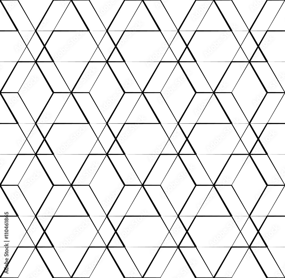 Poster grid, mesh geometric seamlessly repeatable pattern, monochrome b