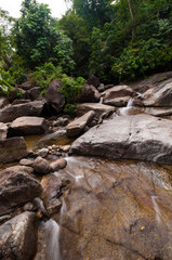 Beautiful waterfall in forest.