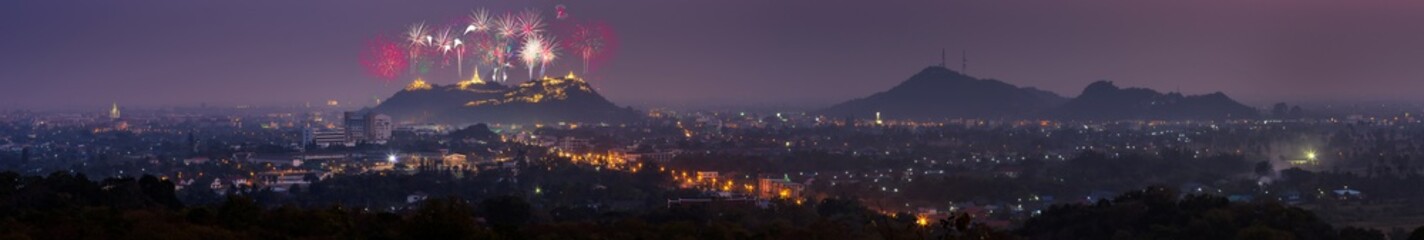 Firework Nakhon Khiri Historical Park.