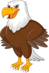 Obraz premium Cute eagle cartoon posing